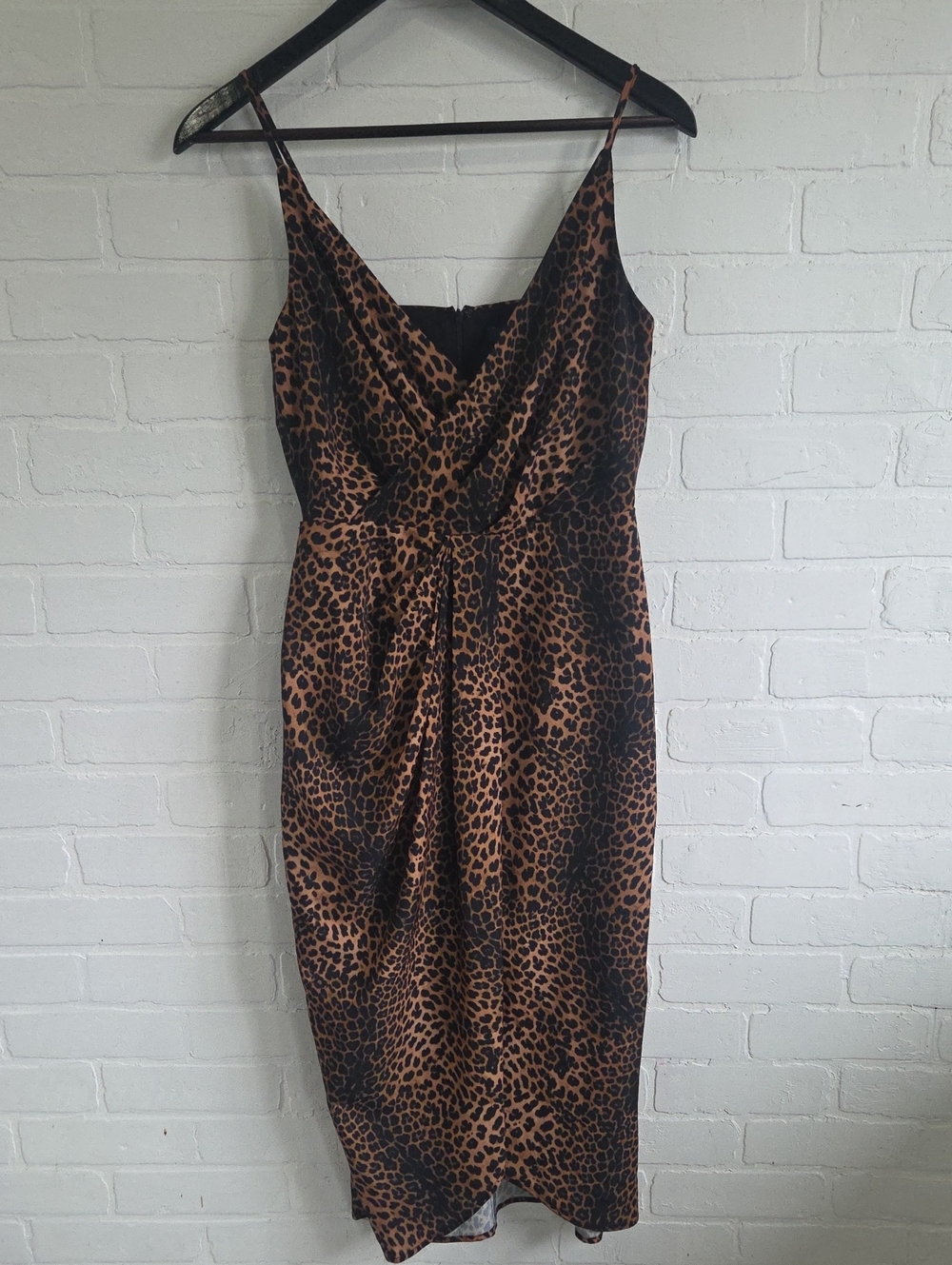 French Connection Leopard-Print Midi Dress - Brown/Black